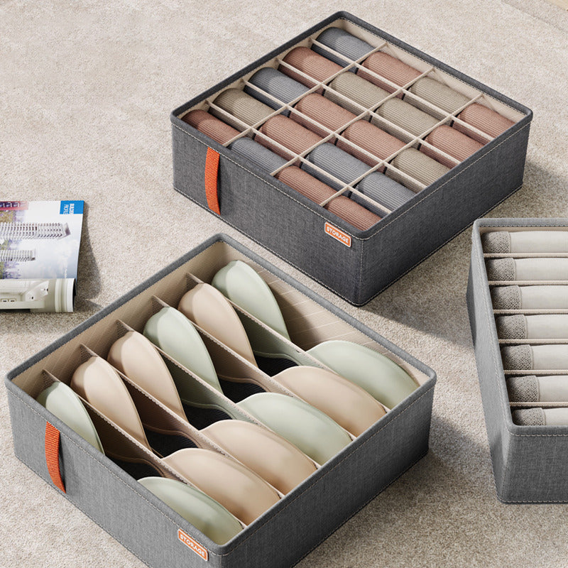 Kleiderschrank Organizer Box – Faltbare Aufbewahrungsbox mit Fächern für Unterwäsche und Socken