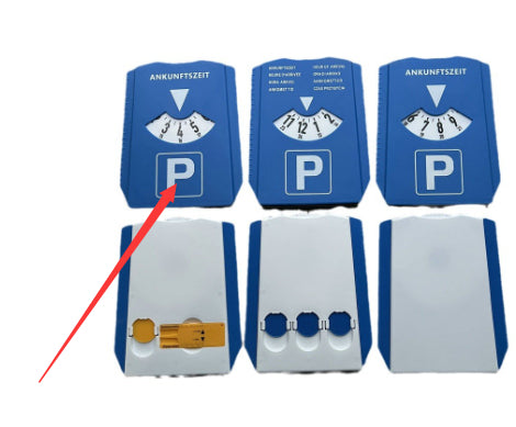 Parkscheibe 3-in-1 mit Eiskratzer – Parkuhr mit Parkzeit Anzeige