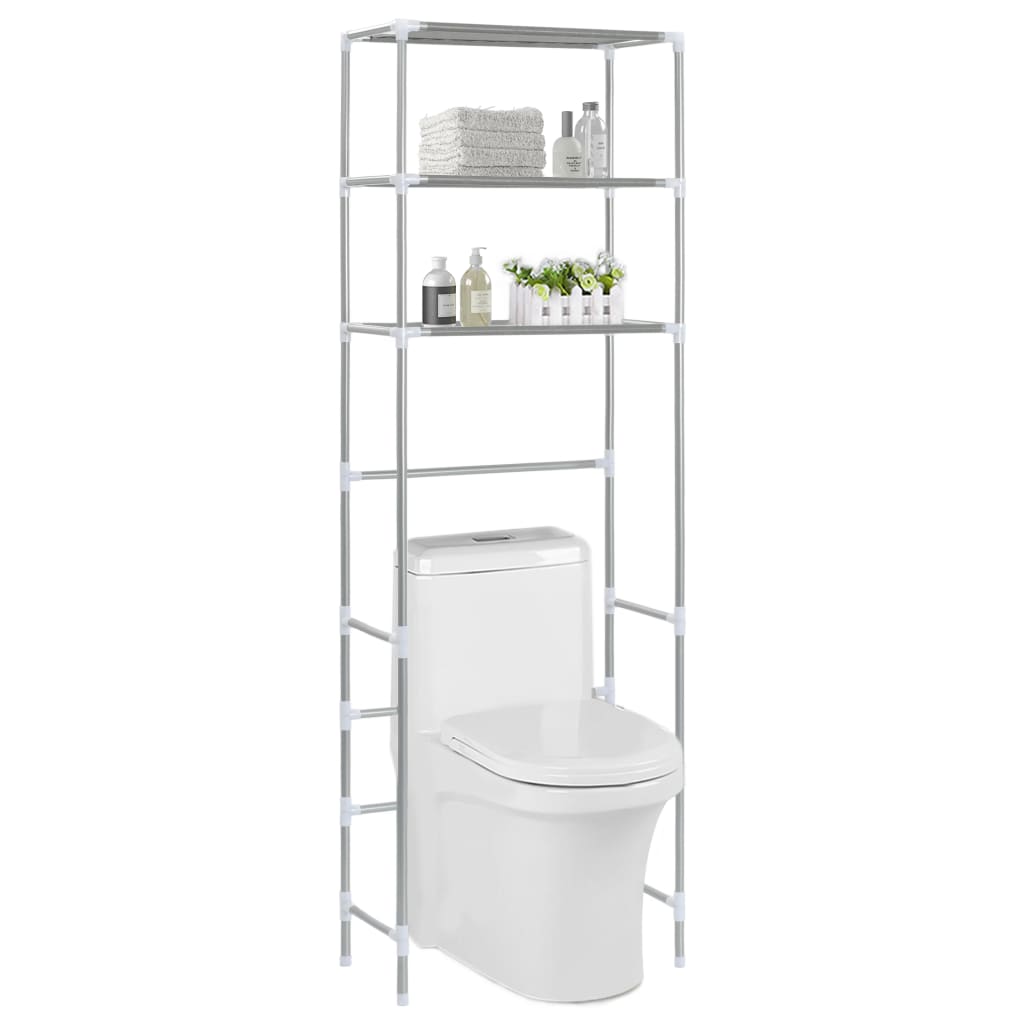 Waschmaschinenregal mit 3 Ablagen – Badezimmer & WC Organizer aus Edelstahl