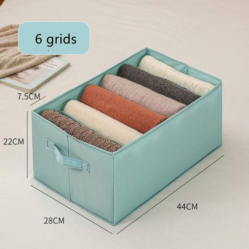 Kleidung Organizer Box für Schubladen – Faltbare Aufbewahrungsbox mit Fächern für Jeans und Kleidung