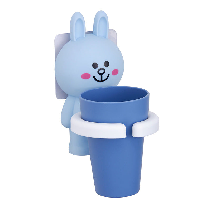 Kinder Zahnbürstenhalter mit Becher – Niedlicher Wand Organizer mit Saugnapf
