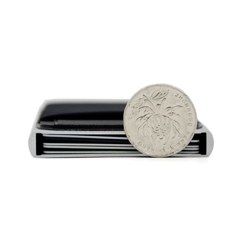 RFID Aluminium Slim Wallet – Kartenhalter mit elastischem Fach
