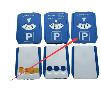 Parkscheibe 3-in-1 mit Eiskratzer – Parkuhr mit Parkzeit Anzeige