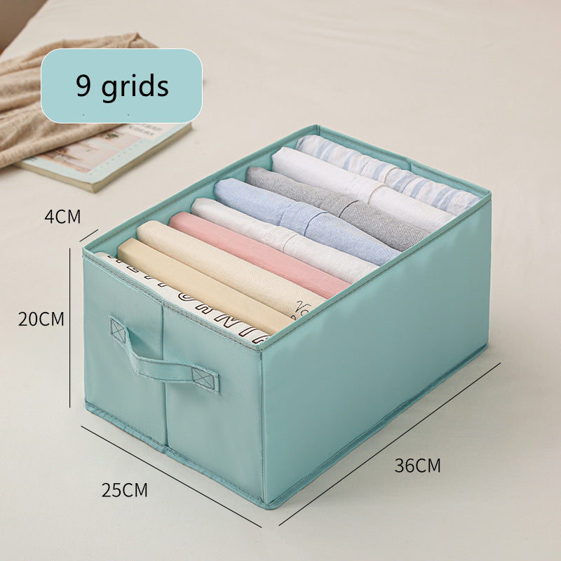 Kleidung Organizer Box für Schubladen – Faltbare Aufbewahrungsbox mit Fächern für Jeans und Kleidung
