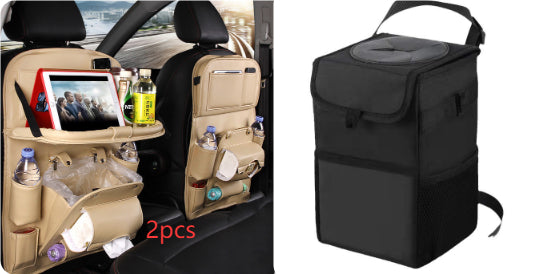 PU Leder Auto Organizer Sitzrücken – Multifunktionale Aufbewahrungstasche mit Mülleimer-Funktion