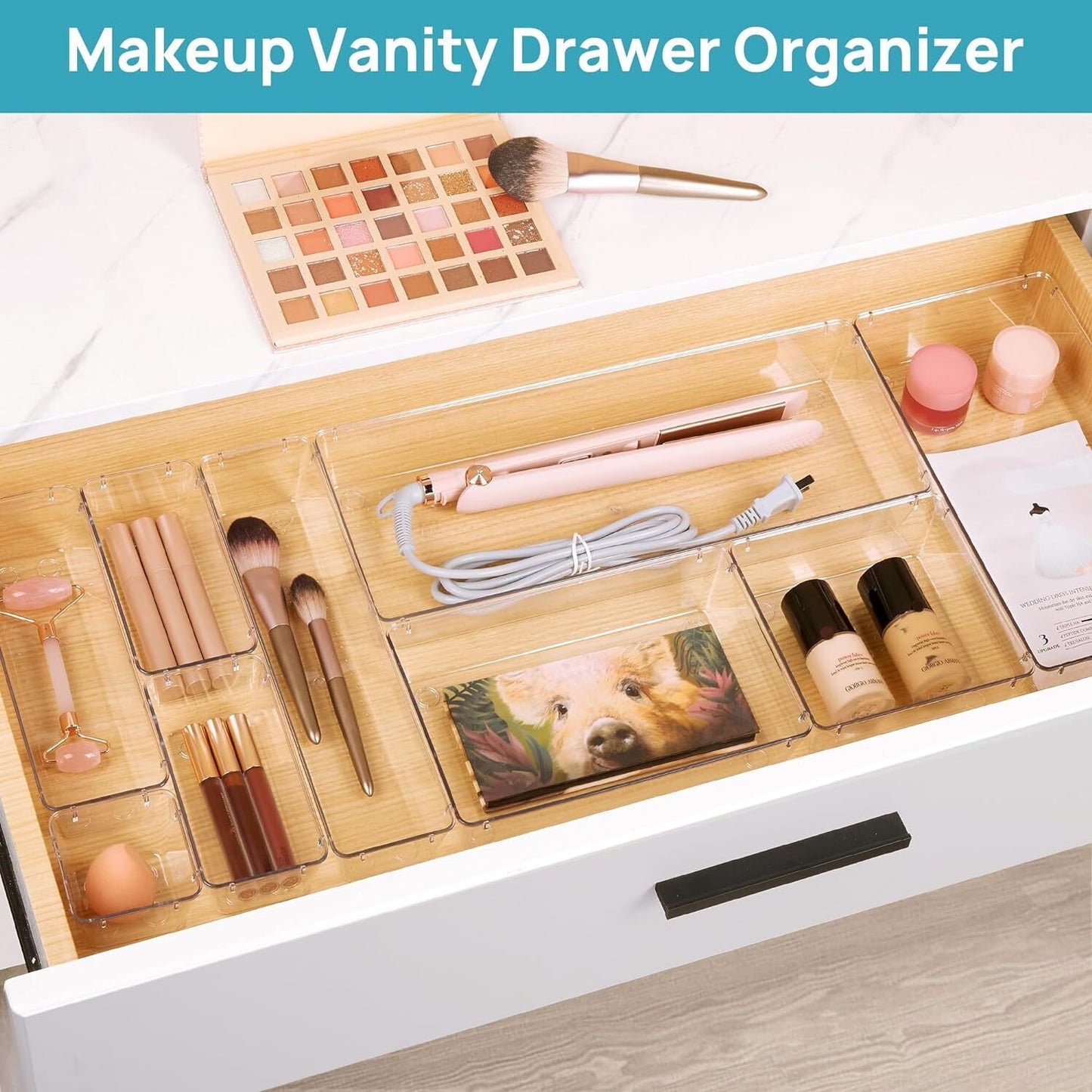 Schubladen Organizer Set 25-teilig – Transparente Aufbewahrungsboxen für Küche & Bad