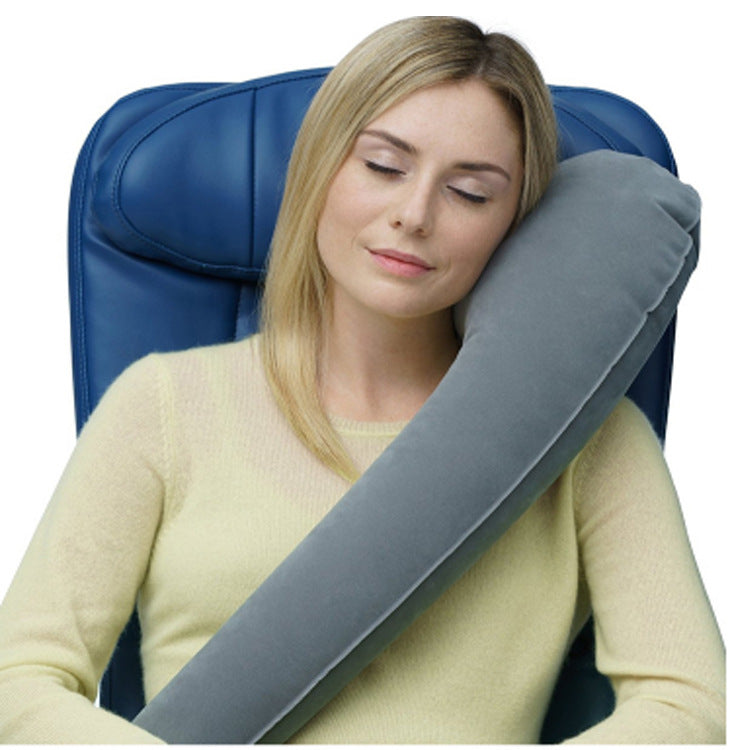 Ergonomisches J-Form Reise-Nackenkissen – Komfort Kopfstütze für Flugzeug & Auto