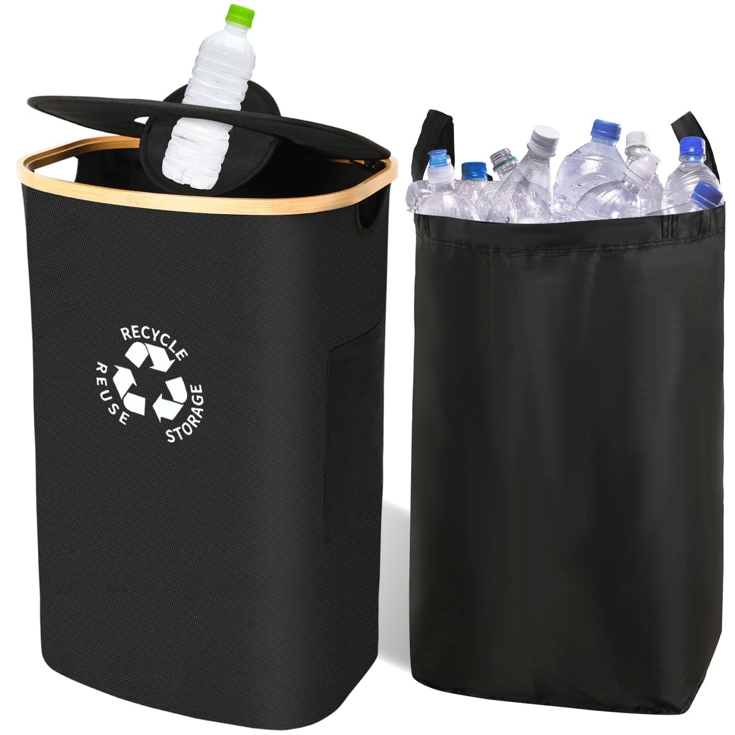 Recycling Mülleimer mit Deckel – Faltbarer Flaschenbehälter für Küche & Haushalt