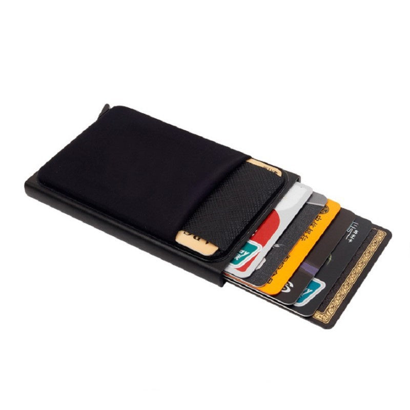 RFID Aluminium Slim Wallet – Kartenhalter mit elastischem Fach