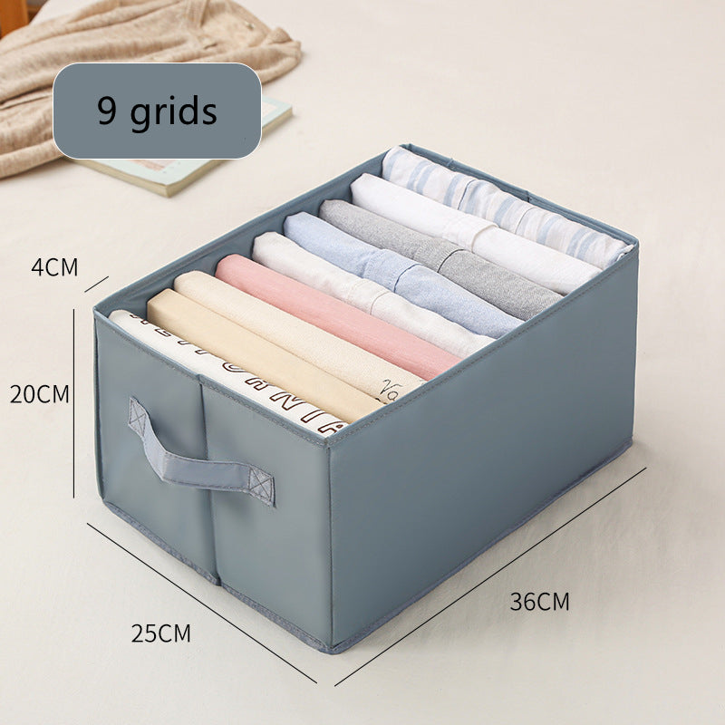 Kleidung Organizer Box für Schubladen – Faltbare Aufbewahrungsbox mit Fächern für Jeans und Kleidung
