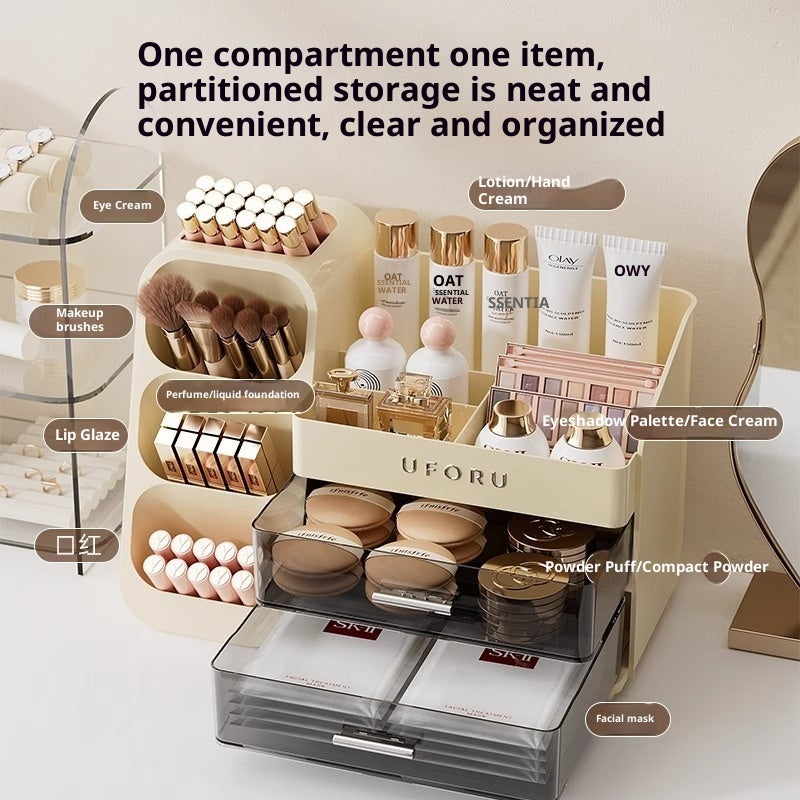 Kosmetik Organizer mit Schubladen – Staubdichte Make-up Aufbewahrungsbox für Schminktisch