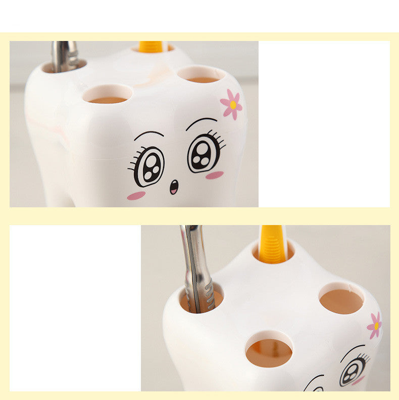 Zahnbürstenhalter Zahn Design – Lustiger Badezimmer Organizer für Kinder & Familie