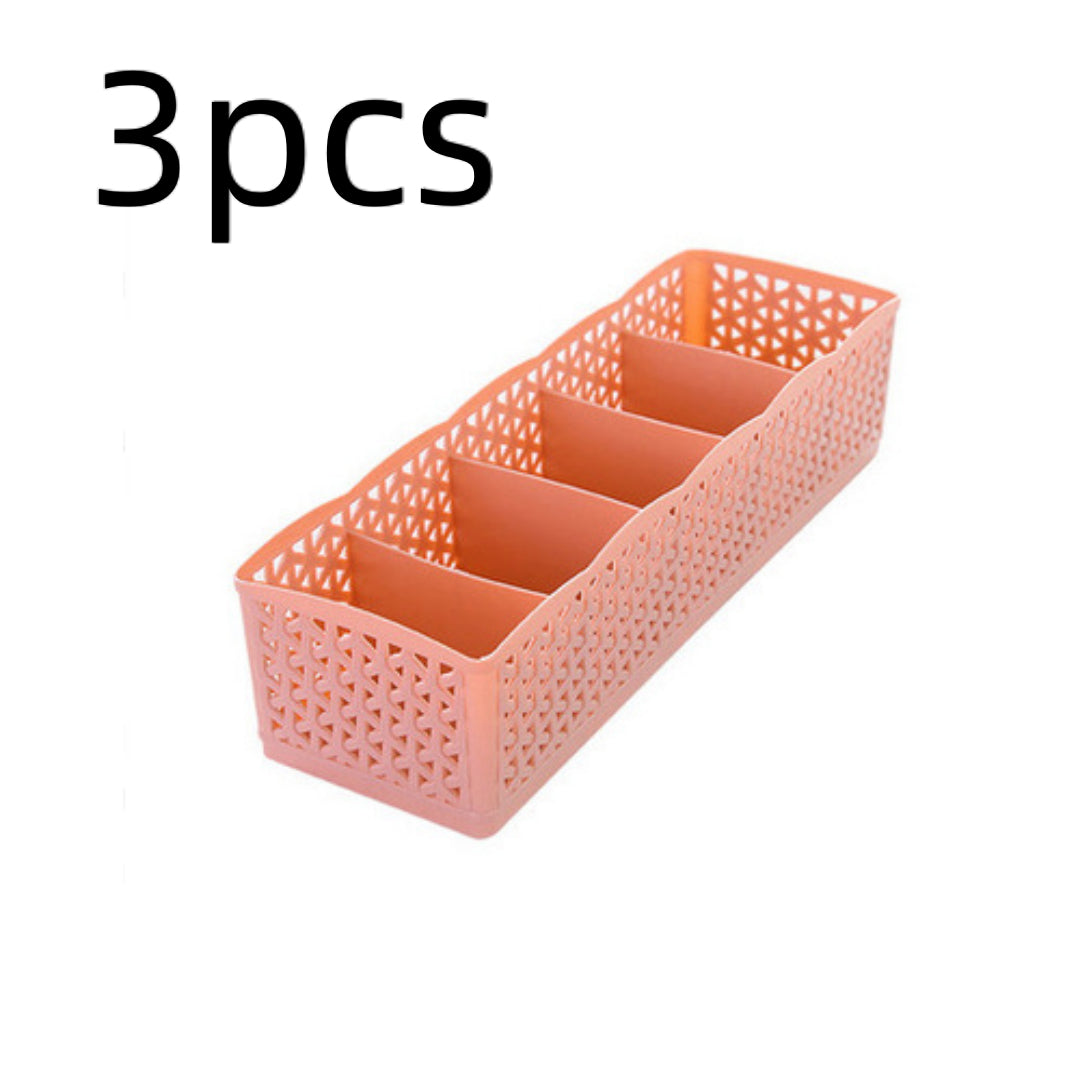 Stapelbarer Organizer mit 5 Fächern – Aufbewahrungsbox für Socken und Unterwäsche
