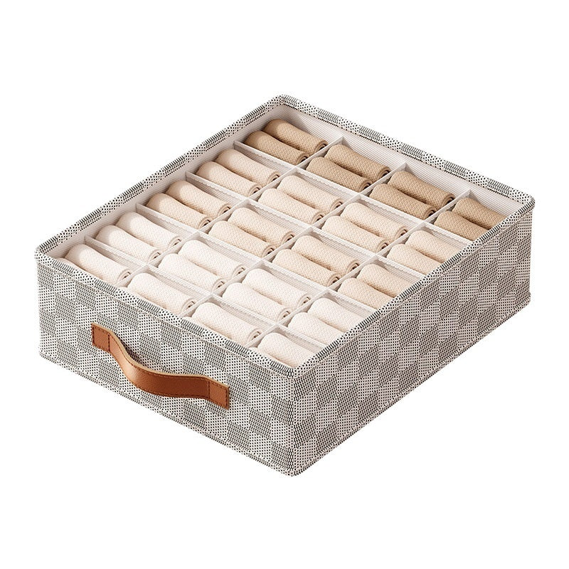 Unterwäsche Organizer Box – Faltbare Aufbewahrungsbox mit Fächern für Schubladen