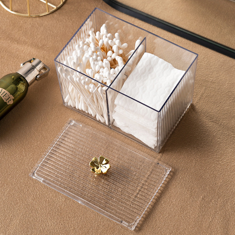 Kosmetik Organizer für Wattepads – Transparente Aufbewahrungsbox mit Deckel