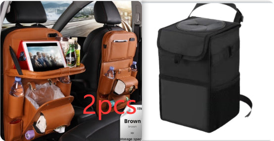 PU Leder Auto Organizer Sitzrücken – Multifunktionale Aufbewahrungstasche mit Mülleimer-Funktion
