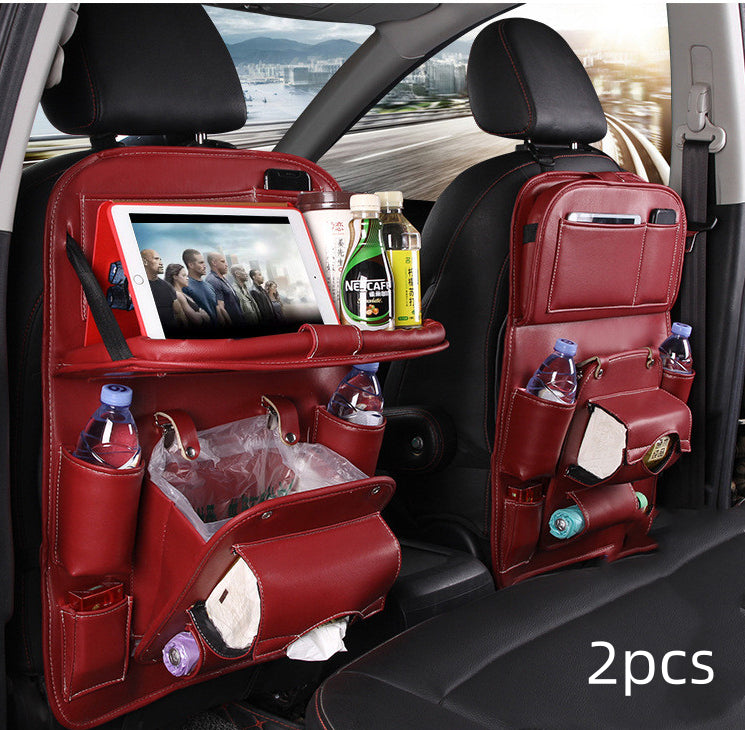 PU Leder Auto Organizer Sitzrücken – Multifunktionale Aufbewahrungstasche mit Mülleimer-Funktion