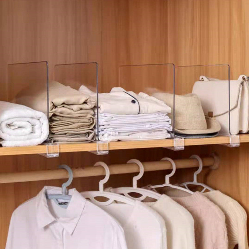 Acryl Schrank Trenner – Transparente Kleiderschrank Organizer für Regale und Schubladen