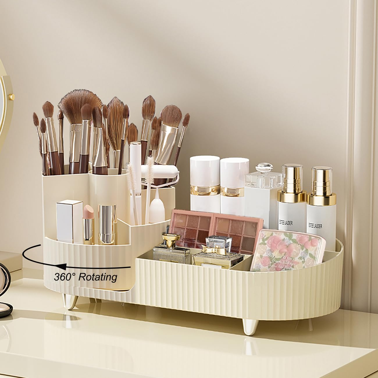 Drehbarer Kosmetik Organizer – 360° Make-up Aufbewahrung mit großer Kapazität