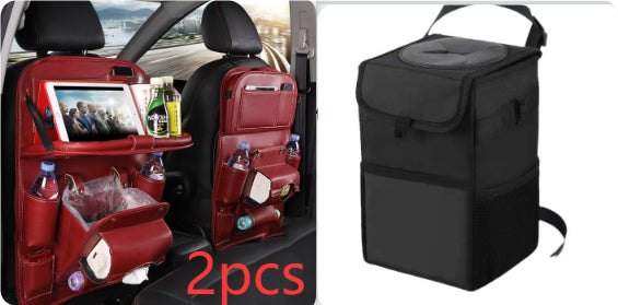 PU Leder Auto Organizer Sitzrücken – Multifunktionale Aufbewahrungstasche mit Mülleimer-Funktion