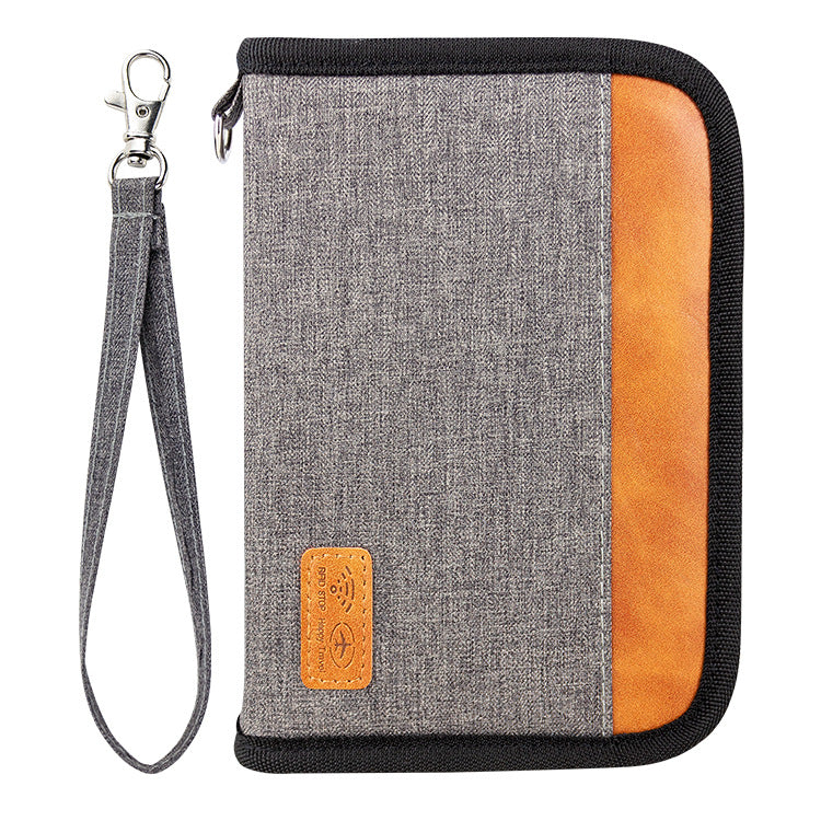 RFID Reisepasshülle Kurz – Anti-Diebstahl Travel Organizer mit Reißverschluss
