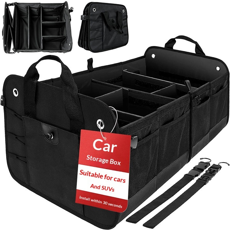 Kofferraum Organizer faltbar – Auto Aufbewahrungsbox mit Deckel & Griff (wasserdicht)