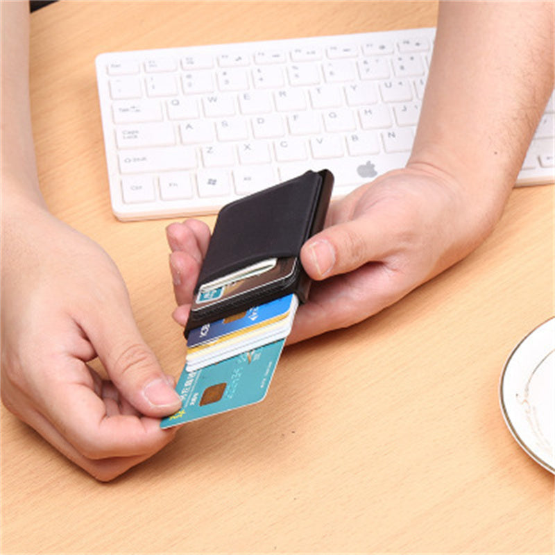 RFID Aluminium Slim Wallet – Kartenhalter mit elastischem Fach