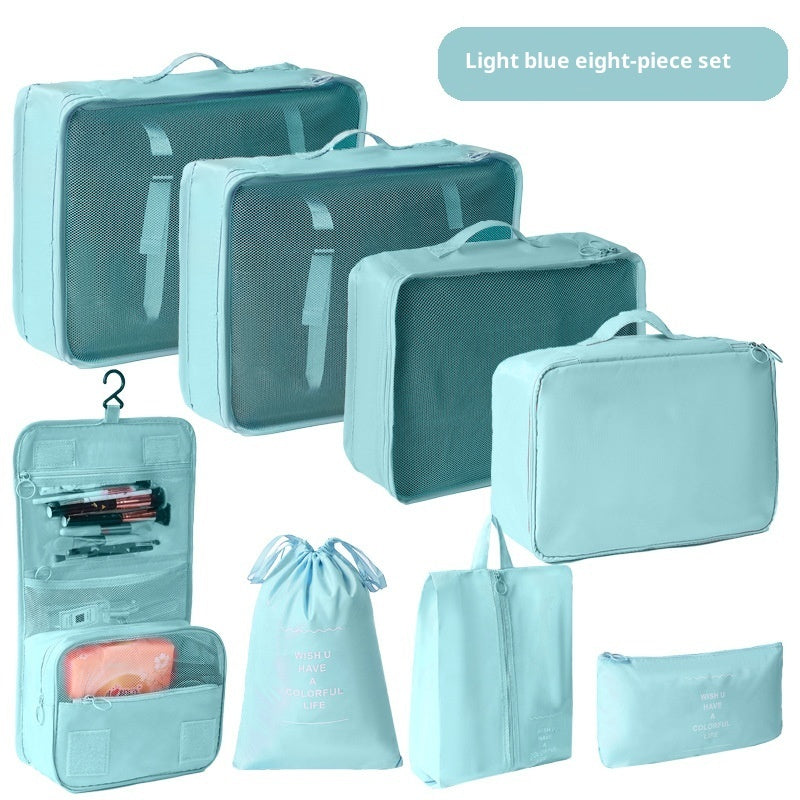 Reise Organizer Set (8-teilig) – Koffer Packtaschen für Kleidung & Kosmetik