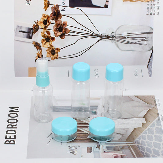 Reise Flaschen Set (5-teilig) – Nachfüllbare Kosmetik- & Shampoo Behälter