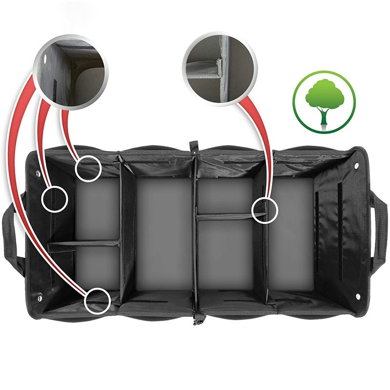 Kofferraum Organizer faltbar – Auto Aufbewahrungsbox mit Deckel & Griff (wasserdicht)