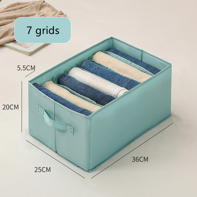 Kleidung Organizer Box für Schubladen – Faltbare Aufbewahrungsbox mit Fächern für Jeans und Kleidung