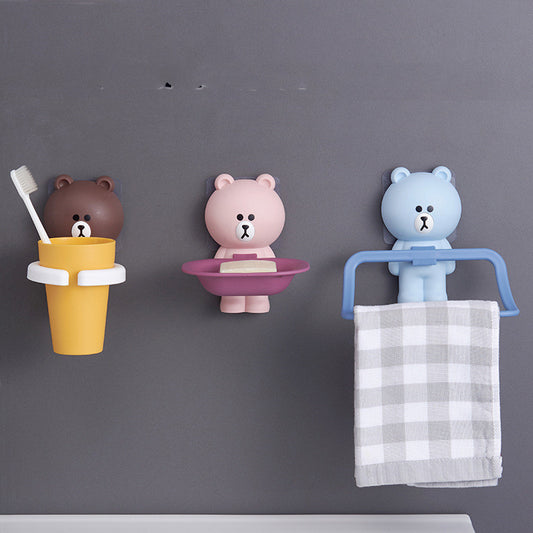 Kinder Zahnbürstenhalter mit Becher – Niedlicher Wand Organizer mit Saugnapf