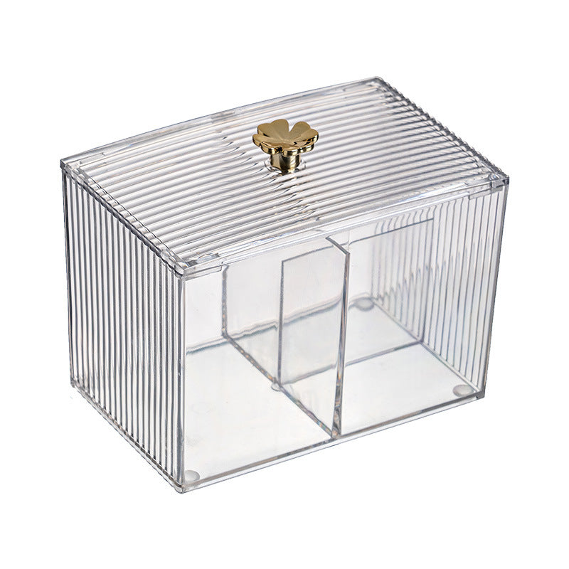 Kosmetik Organizer für Wattepads – Transparente Aufbewahrungsbox mit Deckel