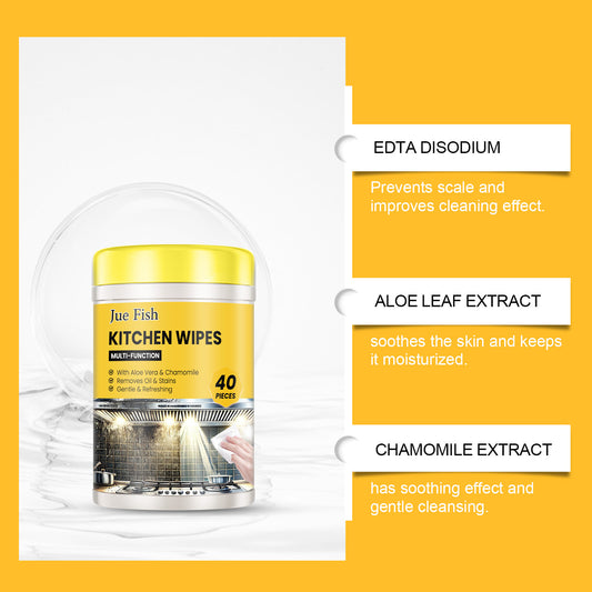 Küchen Reinigungstücher – Multifunktionale Feuchttücher für Küche & Herd (40 Stück)