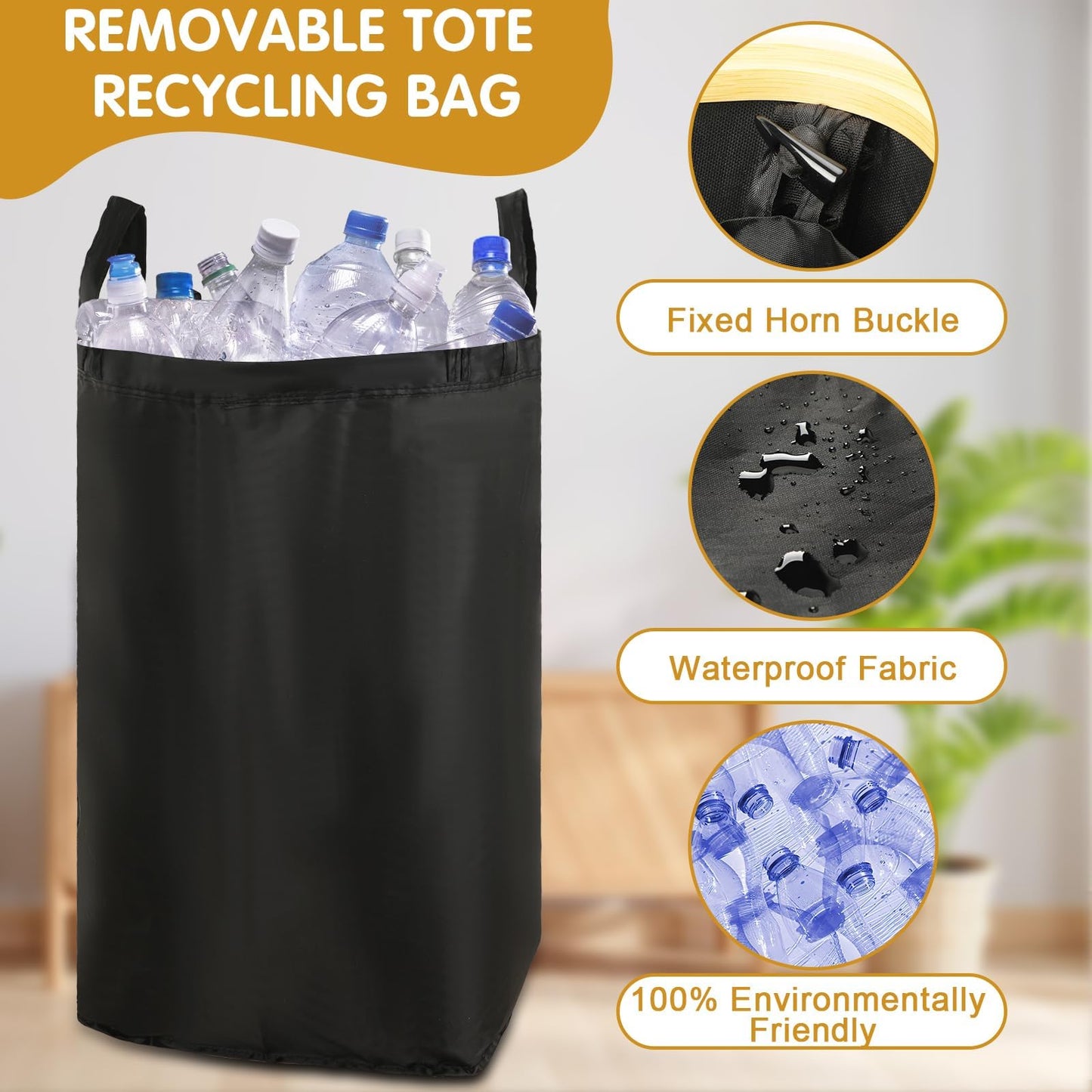 Recycling Mülleimer mit Deckel – Faltbarer Flaschenbehälter für Küche & Haushalt