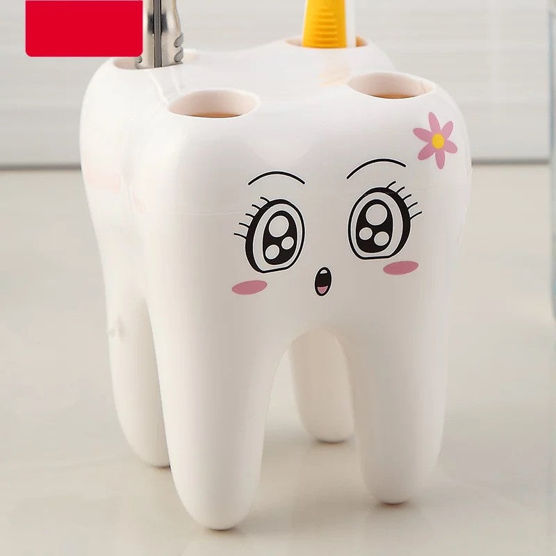 Zahnbürstenhalter Zahn Design – Lustiger Badezimmer Organizer für Kinder & Familie