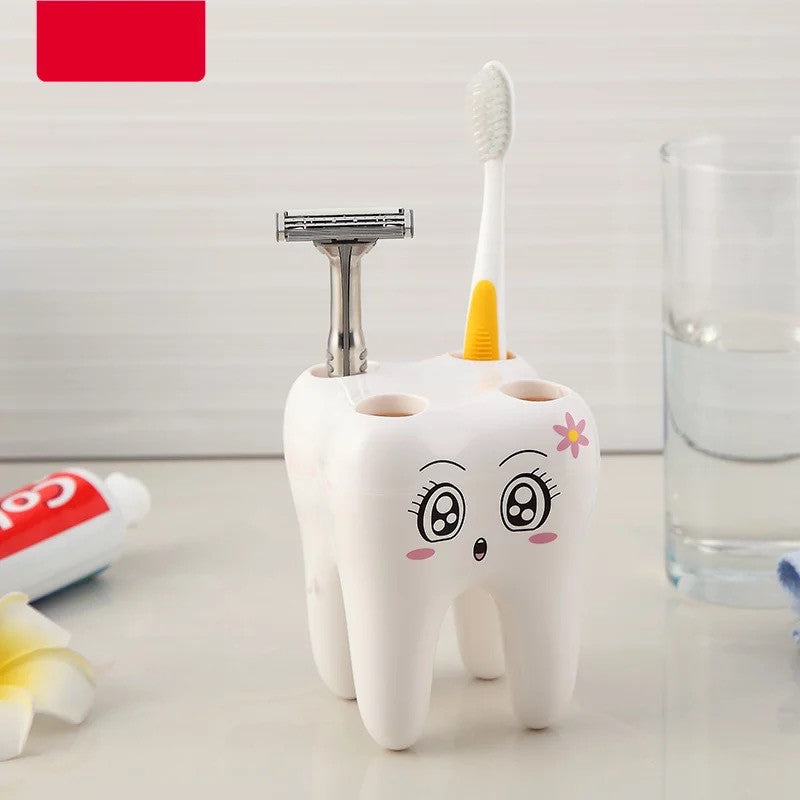 Zahnbürstenhalter Zahn Design – Lustiger Badezimmer Organizer für Kinder & Familie