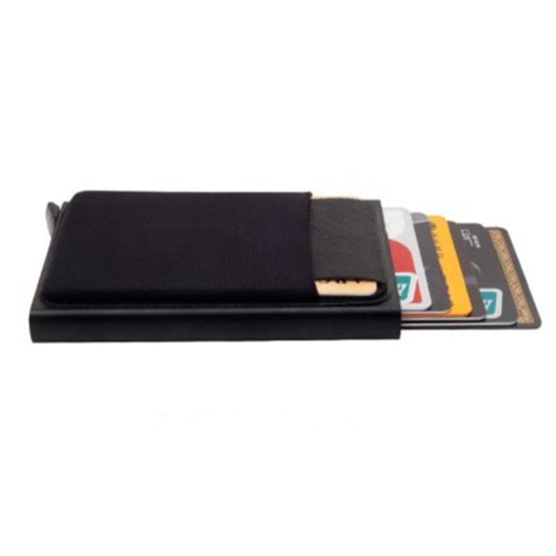 RFID Aluminium Slim Wallet – Kartenhalter mit elastischem Fach