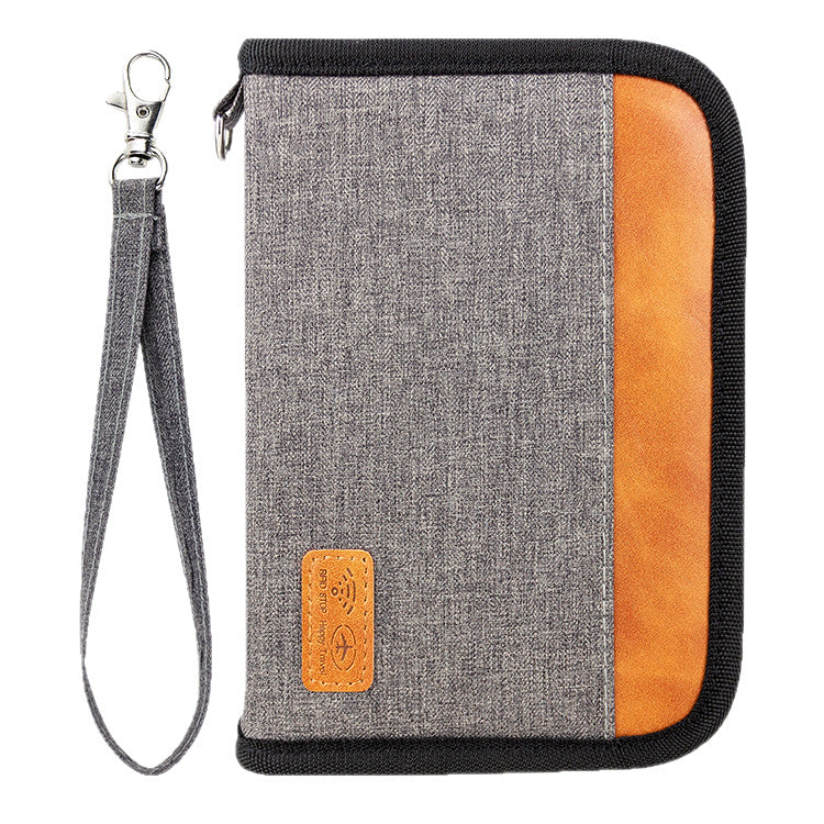 RFID Reisepasshülle Kurz – Anti-Diebstahl Travel Organizer mit Reißverschluss
