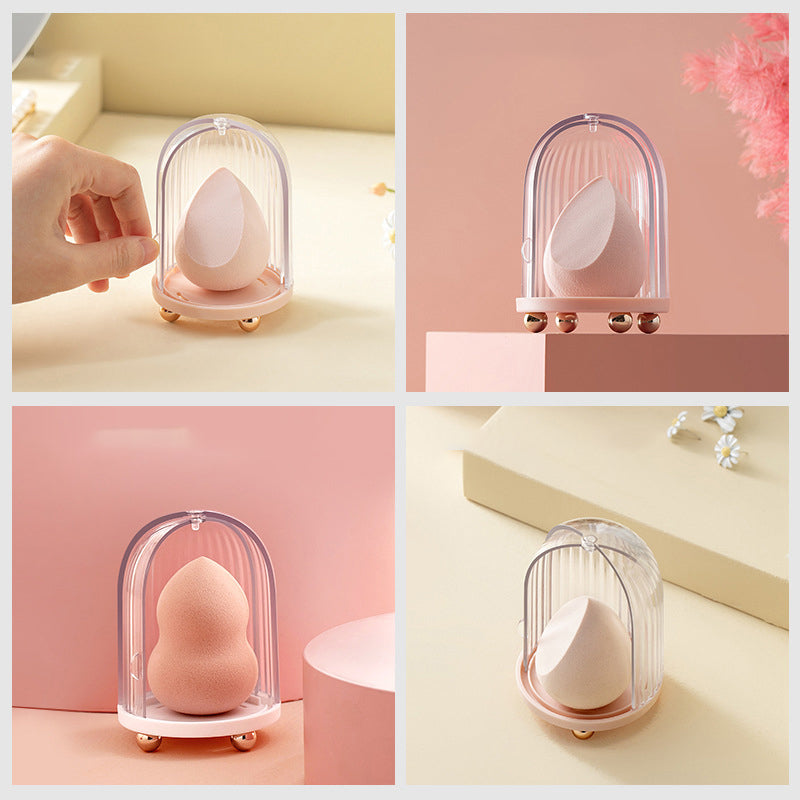 Make-up Schwamm Organizer mit Deckel – Transparente Beauty Blender Aufbewahrungsbox